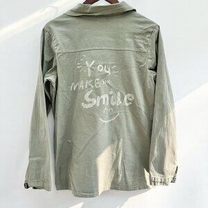 Made In Italy Army Shirt Quote You Make Me Smile Size XXL